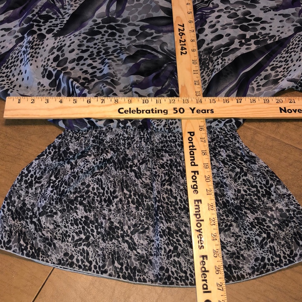 Miley Cyrus Max Azria Purple & Gray Sheer Top Sz M - Picture 8 of 8